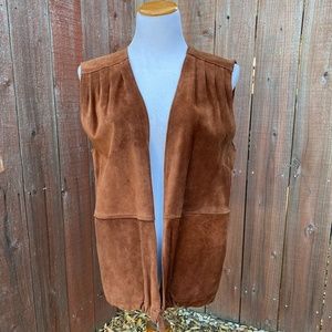 Gorgeous Boho Vintage Brown Suede Vest